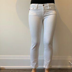 Adriano Goldschmied Stevie Roll Up White Jeans 25R